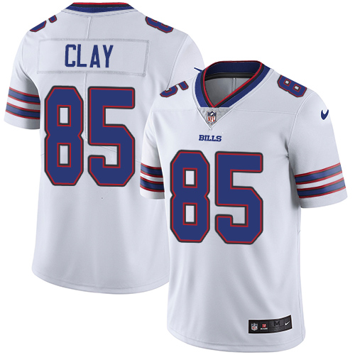 Nike Bills #85 Charles Clay White Men's Stitched NFL Vapor Untouchable Limited Jersey